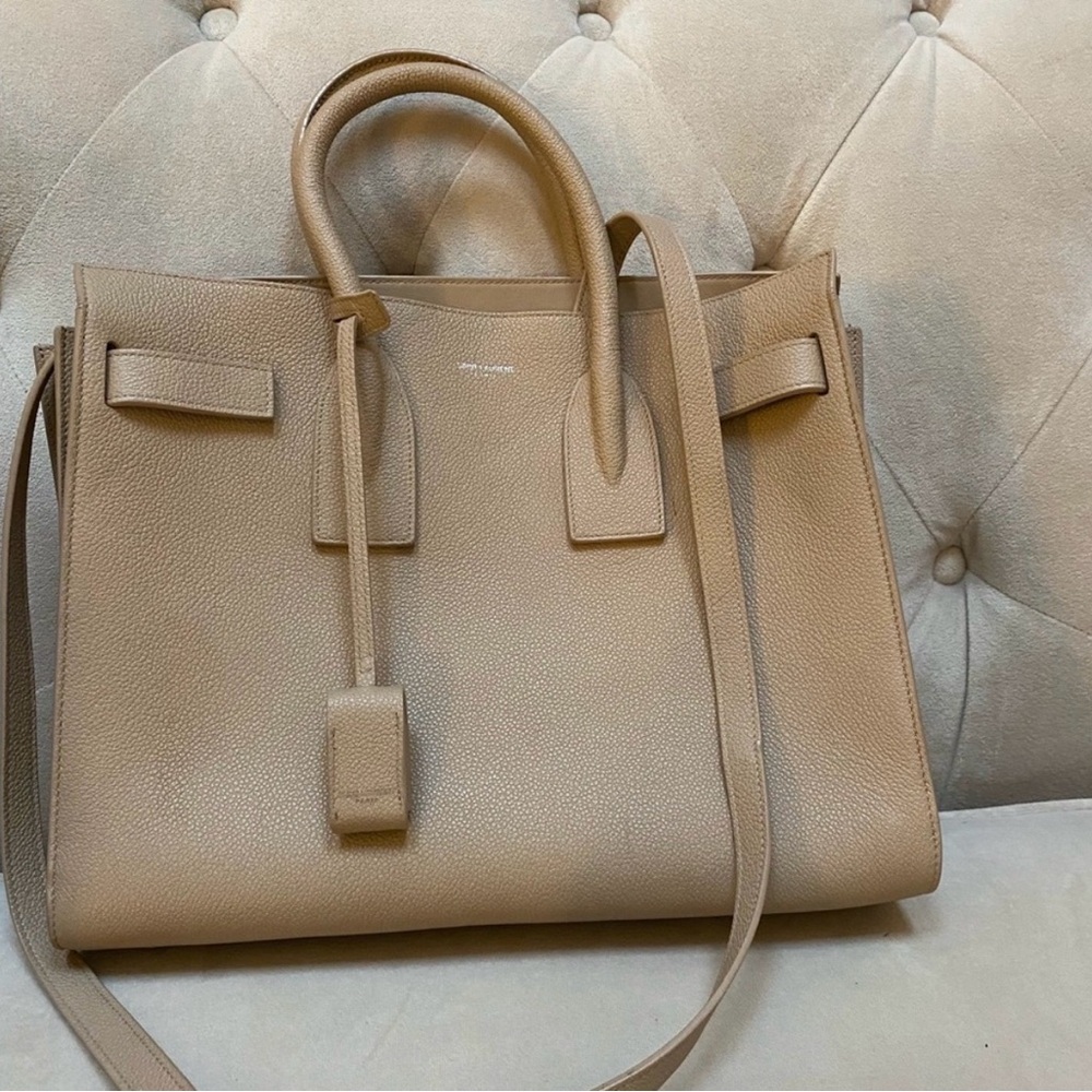 Saint Laurent beige sac du jour large